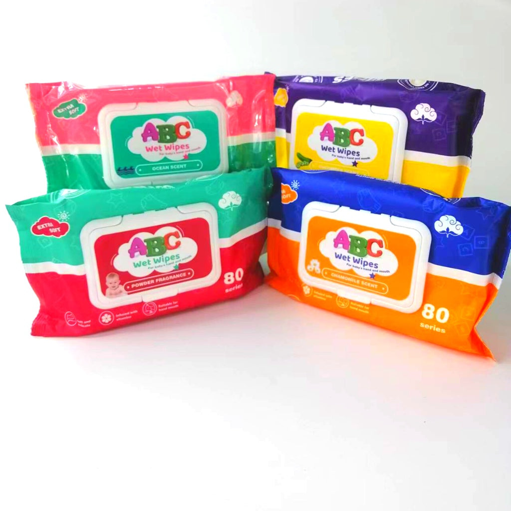 ABC BABY WET WIPES SCENTED 80pcs per pack (Non-Alcohol) 24S
