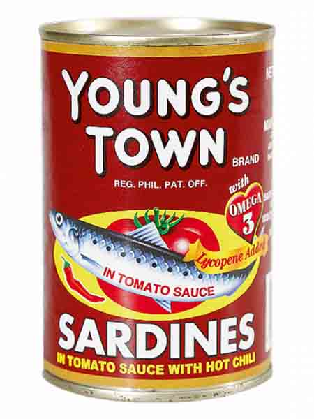 YOUNG'S TOWN SARDINES RED EASY OPEN 100/155G
